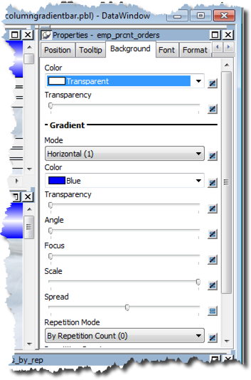 Computed Field's Background Properties